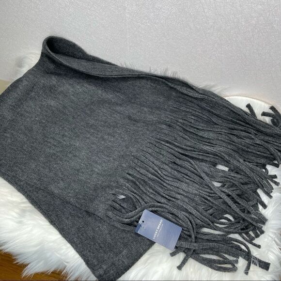 lucky Brand Brushed Gray Fringe Scarf - Picture 2 of 4